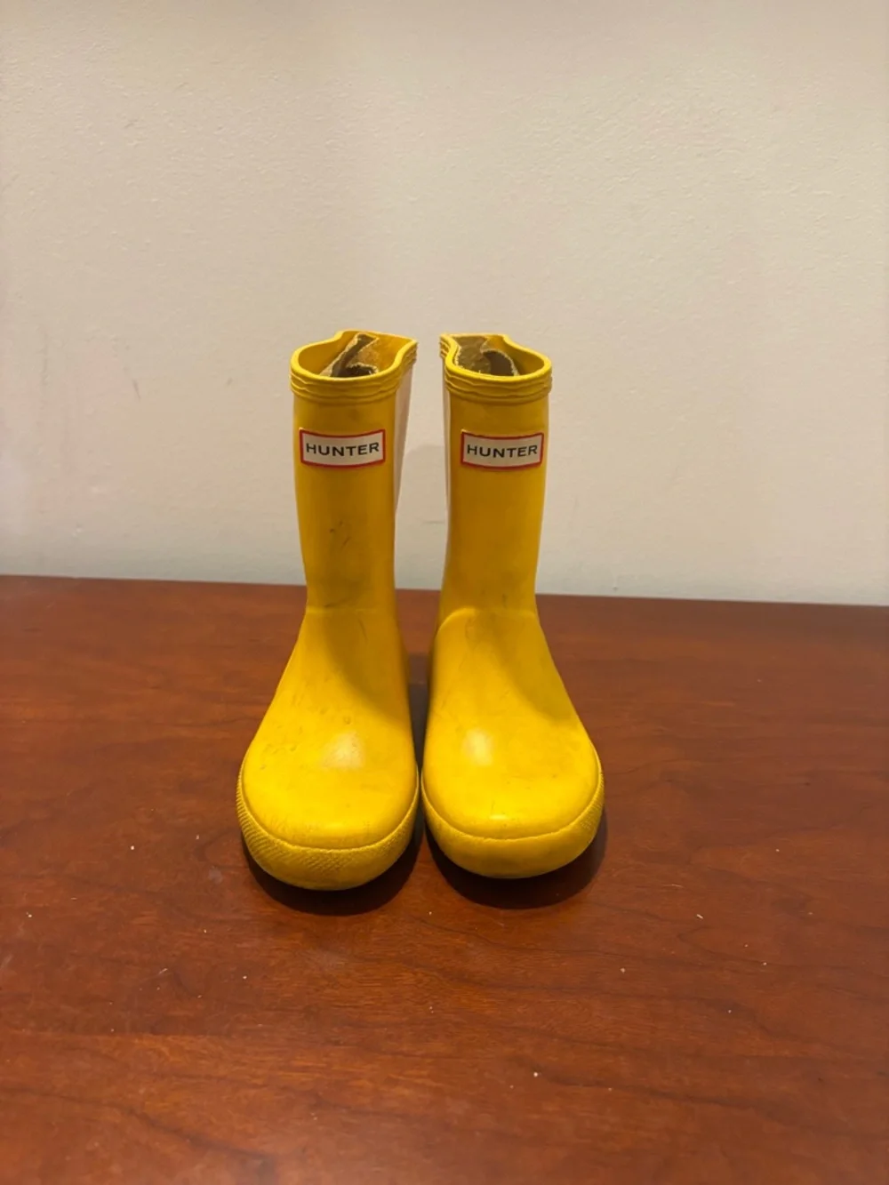 Hunter Kids Rain Boots Yellow UK Size 8 US size 9